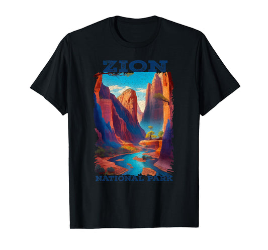 Zion National Park Utah Vintage The Narrows Vintage T-Shirt