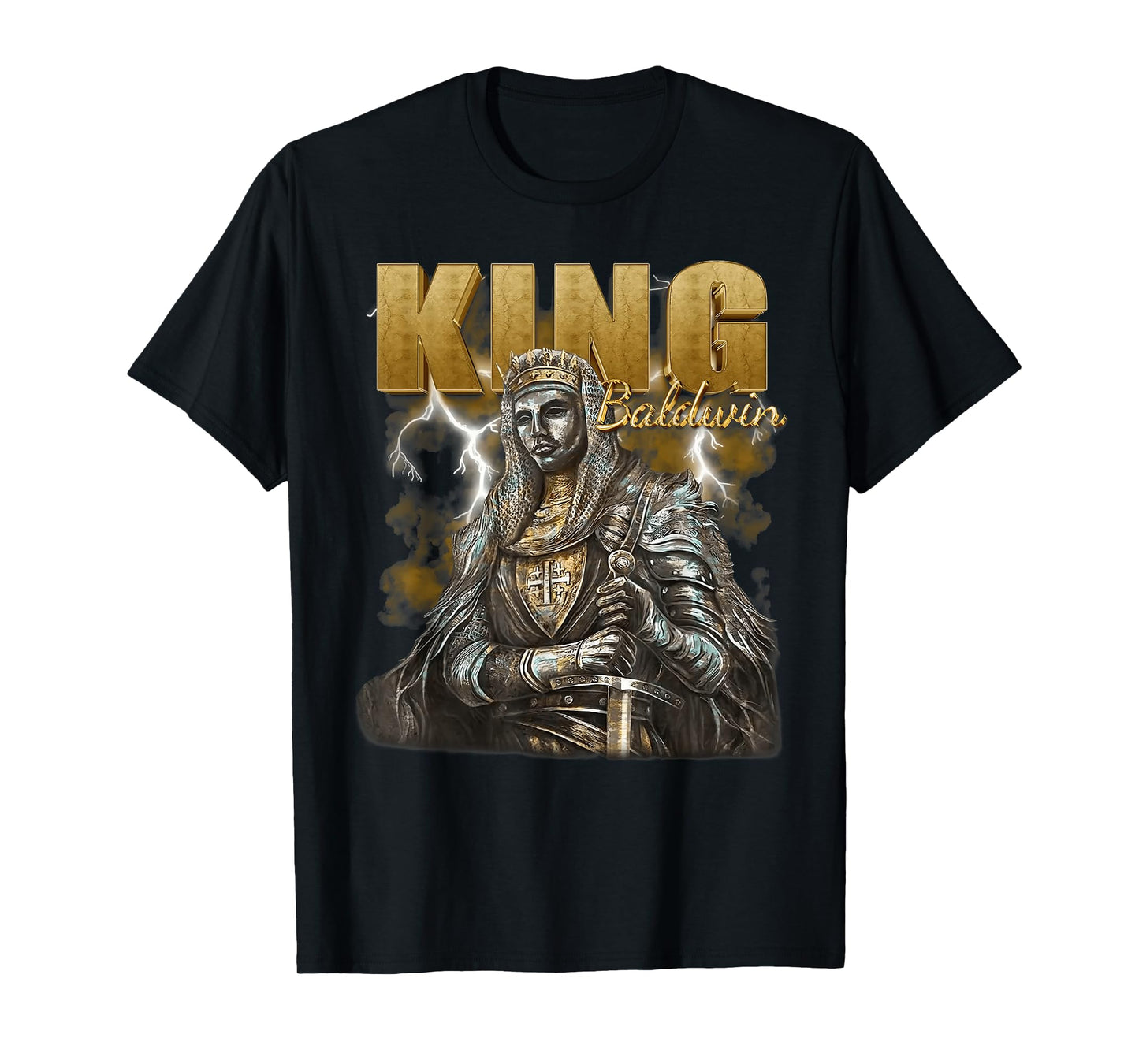 Sliver Mask King Baldwin IV Meme The Leper King Warrior T-Shirt