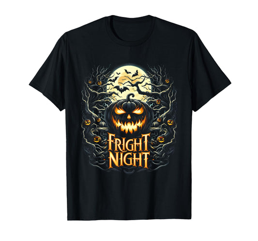 Halloween Pumpkin Jack O Lantern Face Fright Night T-Shirt