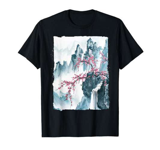 Sakura Spirit: Retro Japanese Cherry Blossom Collection T-Shirt