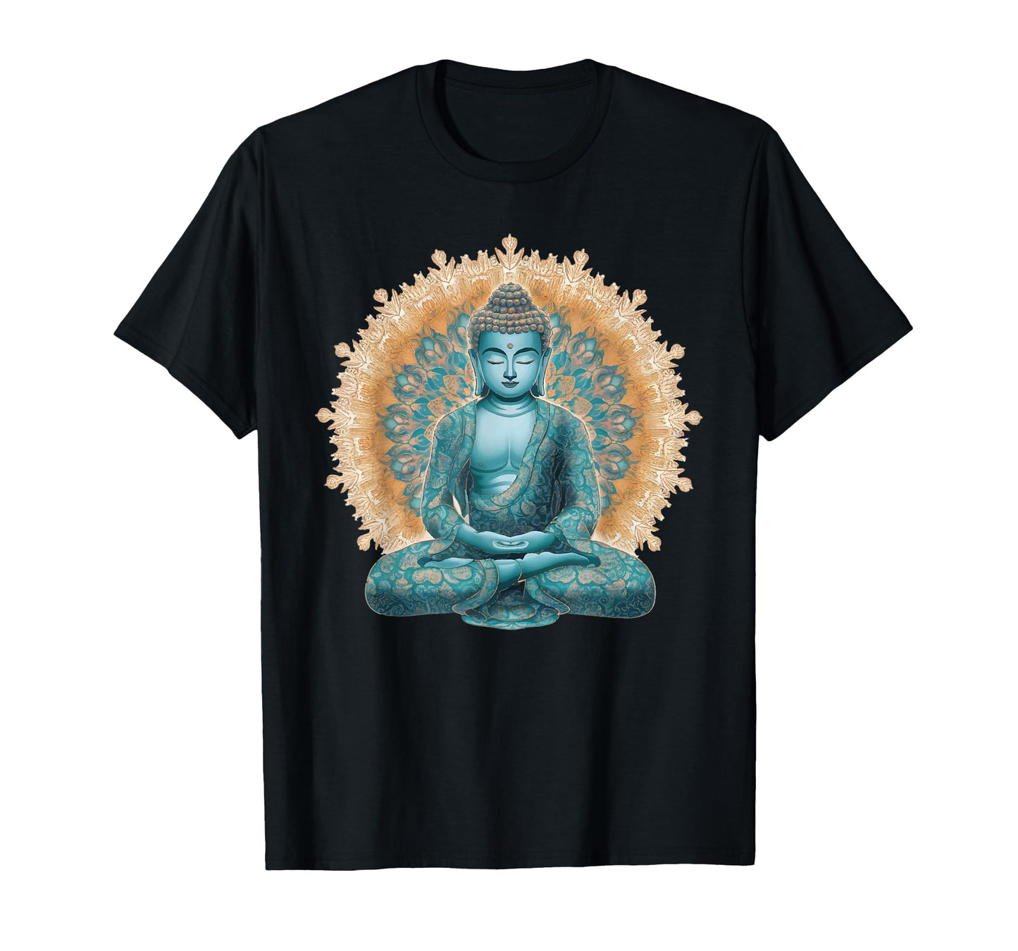Buddha Statue Yoga Meditation Mandala Buddhism Mindfulness T-Shirt