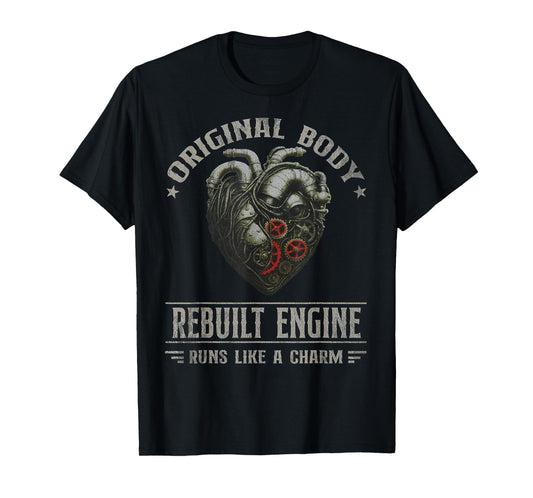Vintage Open Heart Surgery Transplant Recovery Mens Womens T-Shirt