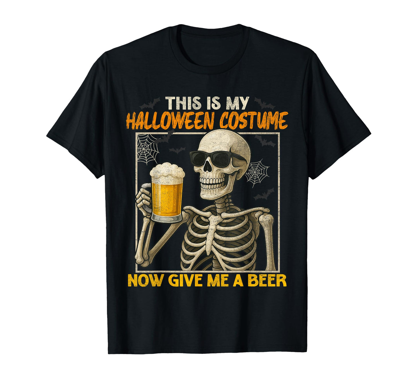 Funny DIY Lazy This is My Halloween Costumes Skeleton Men T-Shirt