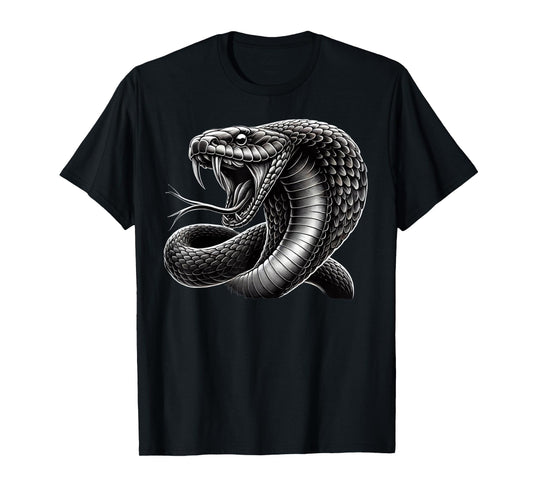 King Cobra Striking Pose Fierce Snake Lovers King Cobra T-Shirt