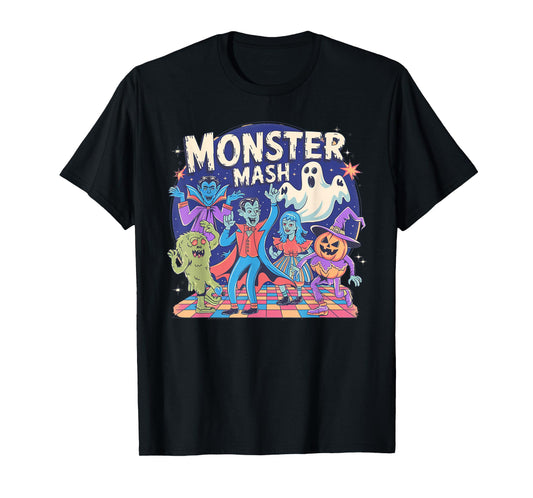 Vintage Monster Mash Funny Halloween Candy Handers T-Shirt
