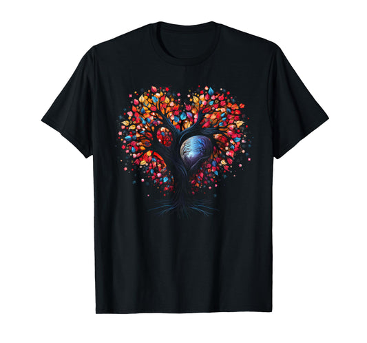 Tree of Life Heart Buddhism Yoga Meditation T-Shirt