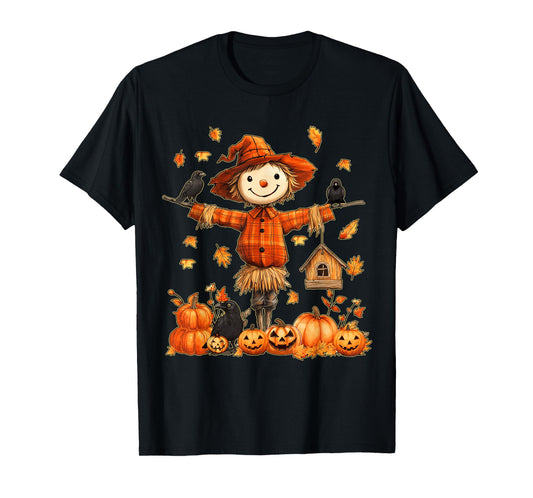 Cute Scarecrow Pumpkin Thanksgiving Halloween Hello Fall T-Shirt