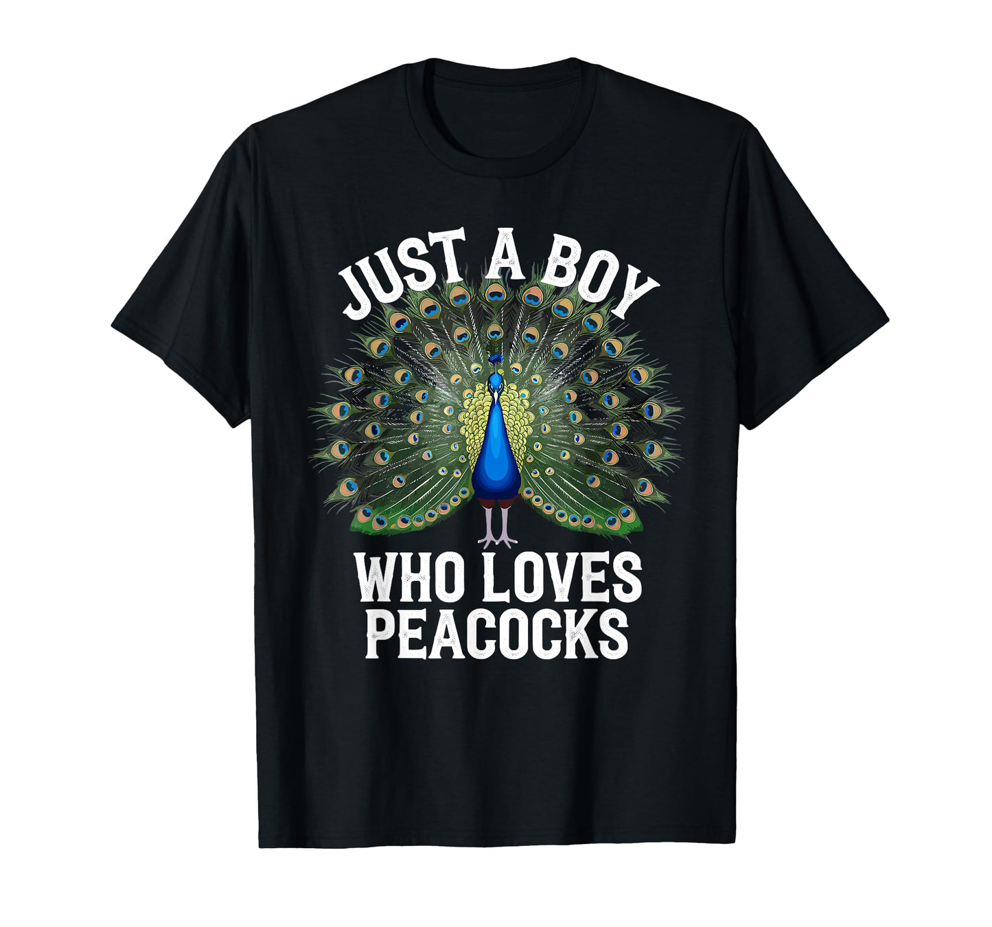 Cool Peacock Design For Boys Kids Men Bird Peacock Lovers T-Shirt