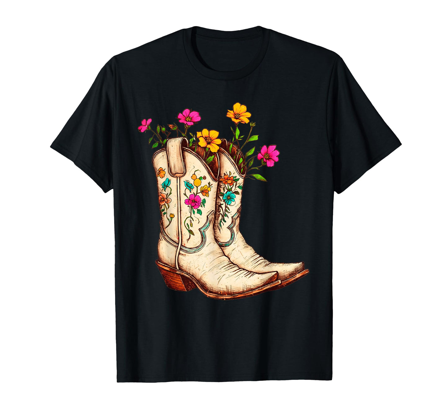 Cowgirl Boots Rodeo Western Country Rodeo Cowboy Boots T-Shirt