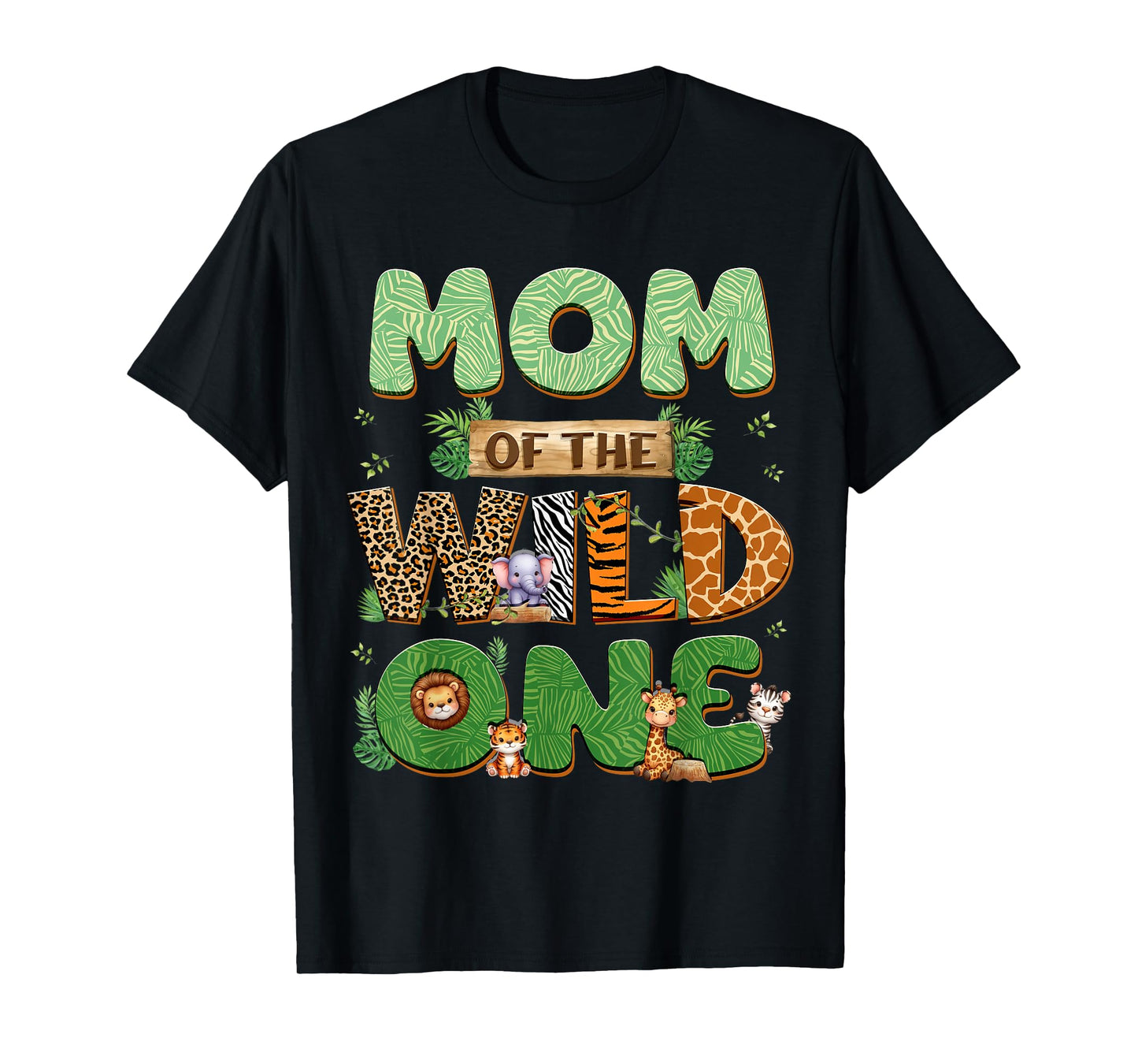 Mom Of The Wild One Birthday Family Matching Party Decor T-Shirt