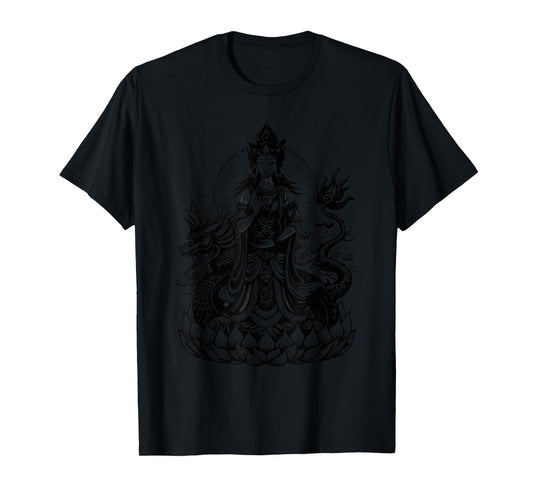Quan Yin Chinese Goddess of Compassion Kwan Yin Dragon T-Shirt
