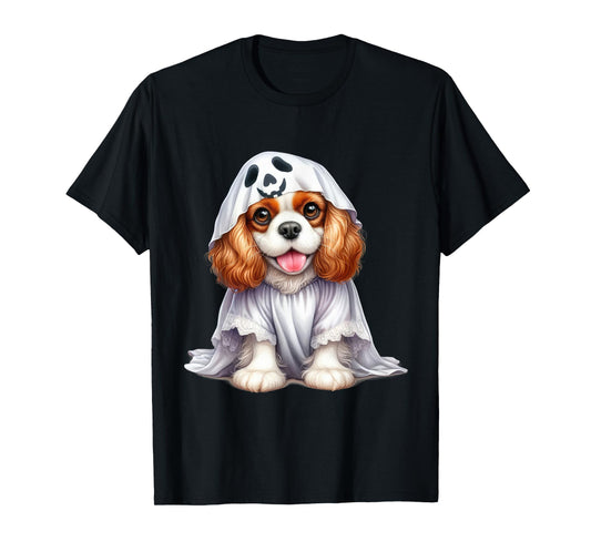 Funny Ghost Cavalier King Charles Spaniel Dog Lover T-Shirt