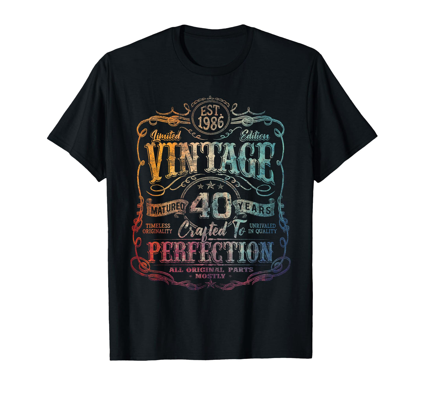Vintage 1986 Limited Edition Shirt 40 Year Old 40th Birthday T-Shirt