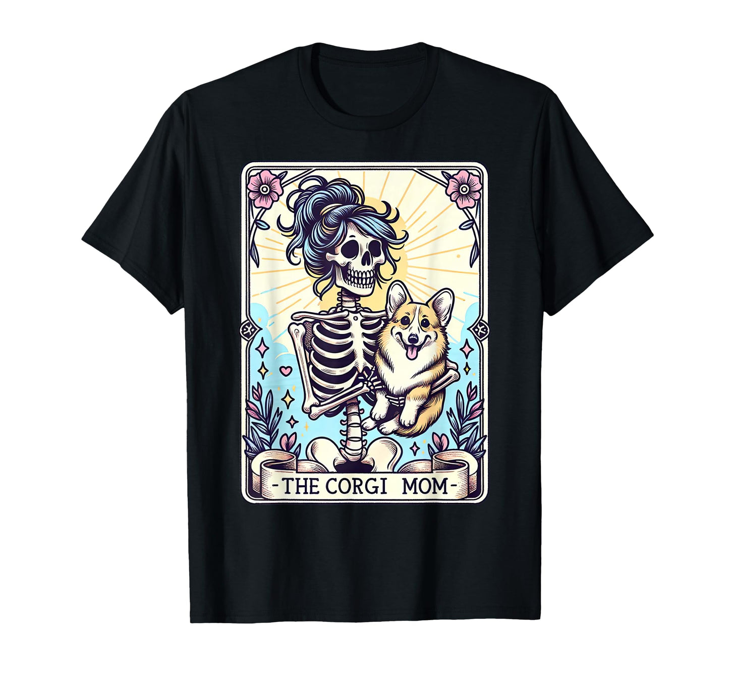 The Corgi Mom Skeleton Corgi Mama Puppy Dog Lover Women T-Shirt