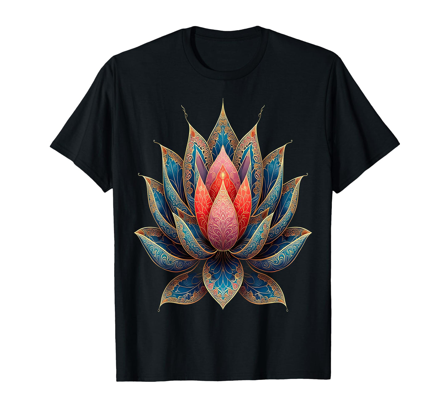 Ornate Lotus Mandala Spiritual Serenity T-Shirt