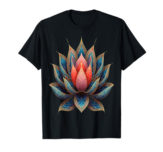 Ornate Lotus Mandala Spiritual Serenity T-Shirt