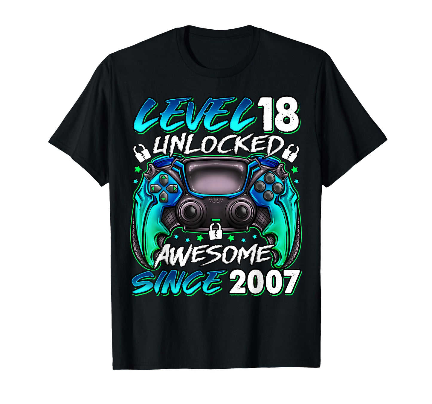 Level 18 Unlocked 18 Year Old Gifts Boys 18th Birthday Boy T-Shirt