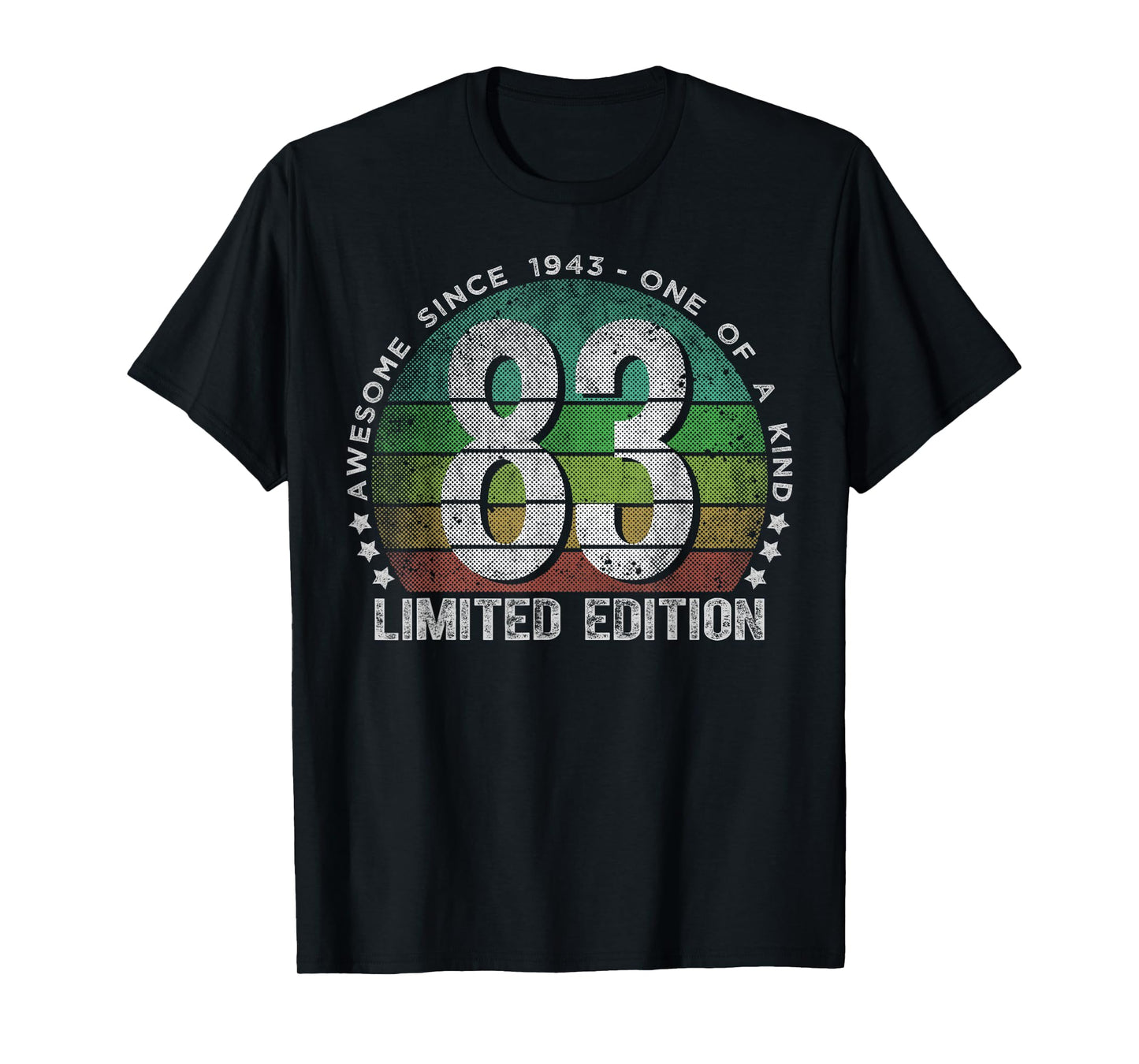 83 Year Old Gifts Vintage 1943 Limited Edition 83rd Birthday T-Shirt