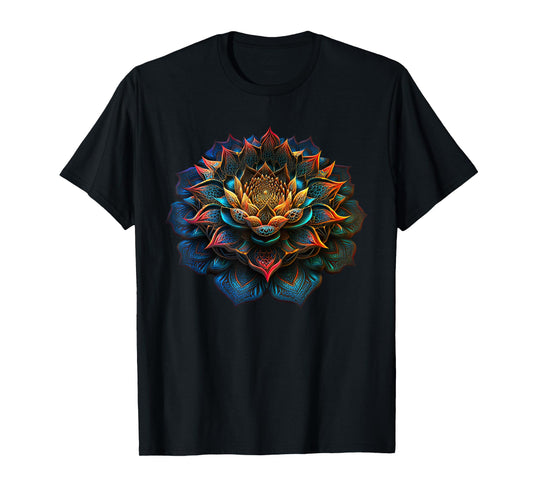 Lotus Flower Yoga Zen Bohemian Namaste Meditation.. T-Shirt