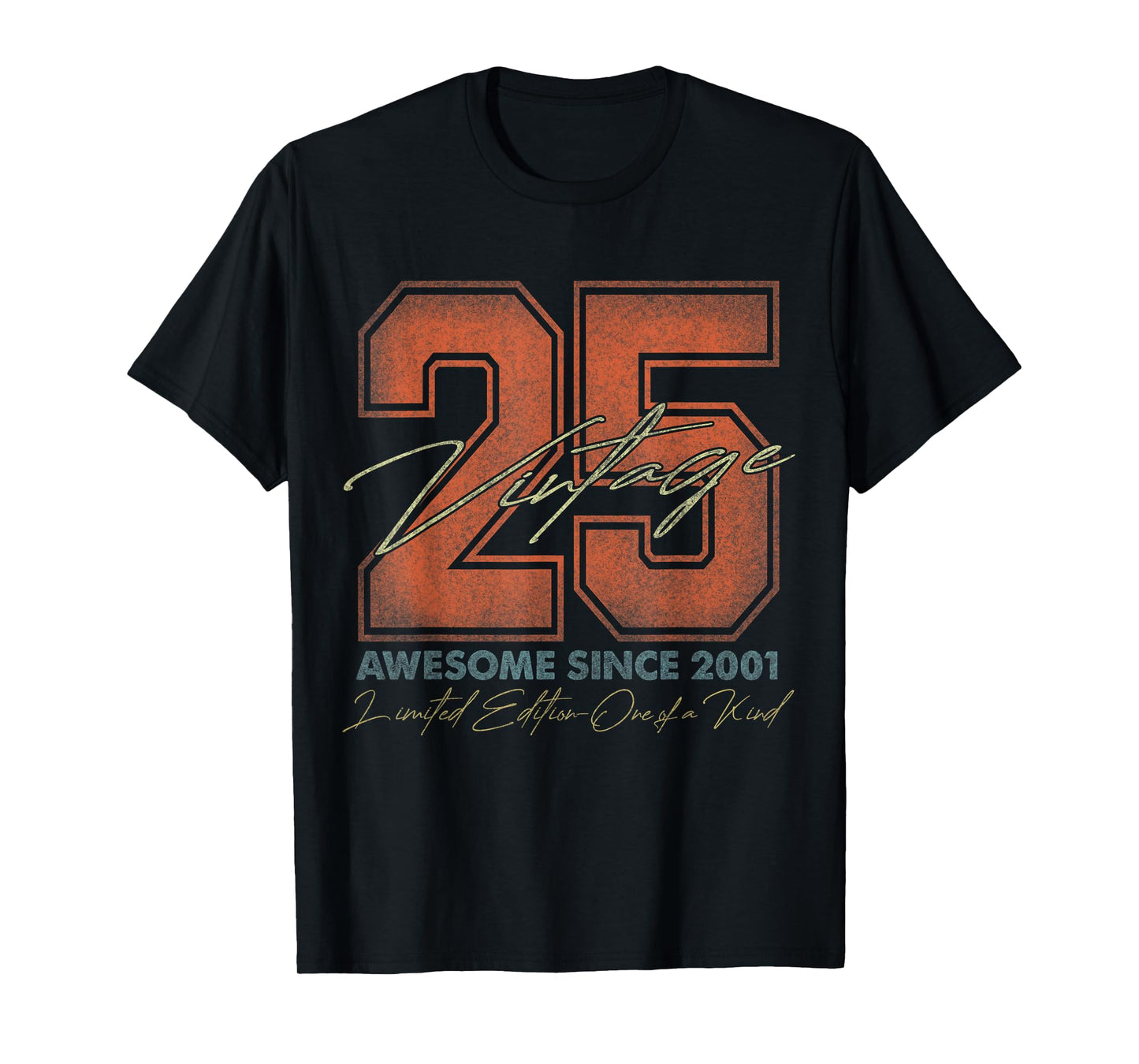 25 Year Old Gifts Vintage 2001 Limited Edition 25th Birthday T-Shirt
