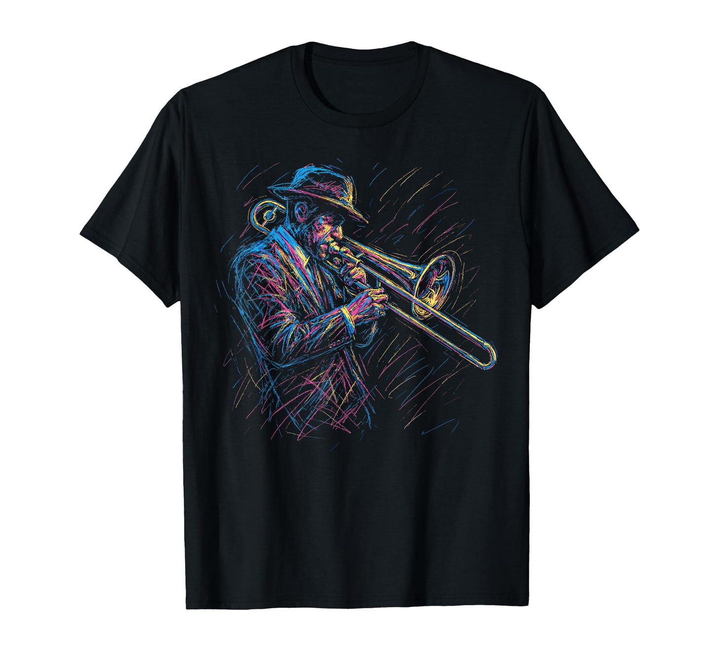 Jazz Musician Trombone Player Artistic Music Jazz Lover T-Shirt