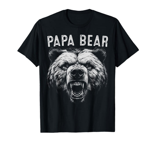 Papa Bear Best Idea Fathers Day Funny Bear Gifts For Men Dad T-Shirt