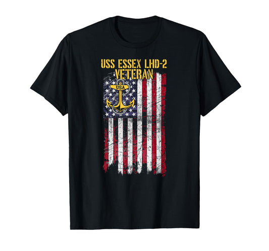 USS Essex LHD-2 Amphibious Assault Ship Veteran T-Shirt