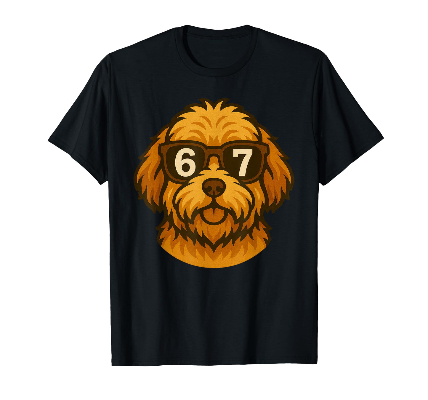 Funny Goldendoodle Dog Sunglasses 67 Six Seven Meme T-Shirt