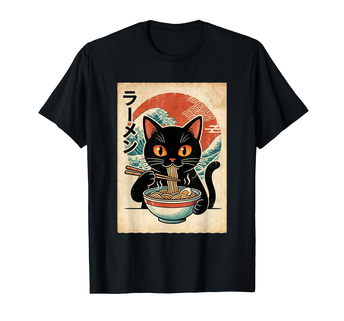 Cute Ramen Cat Kawaii Japanese Anime Cat Lover T-Shirt