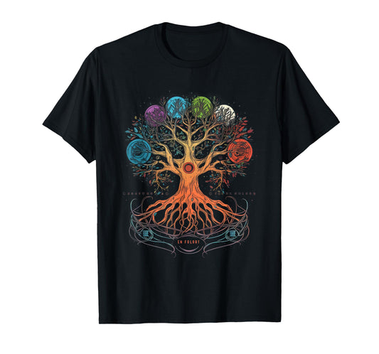 Yggdrasil Tree of Life with Moon Phases T-Shirt