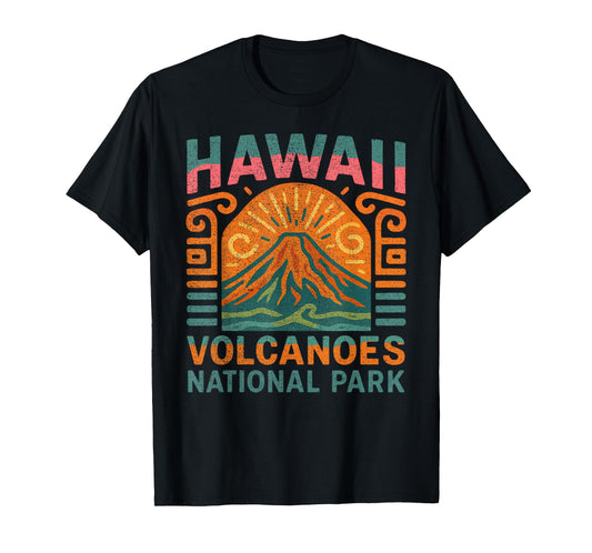 Vintage Hawaii Volcanoes National Park Retro T-Shirt
