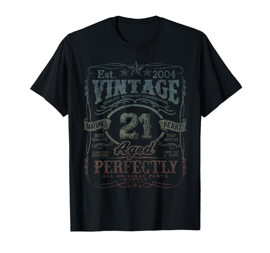 Vintage 2004 Limited Edition Shirt 21 year old 21st Birthday T-Shirt