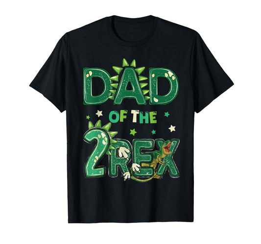 Dad Of The Two Rex Birthday Dinosaur Family Matching T-Shirt