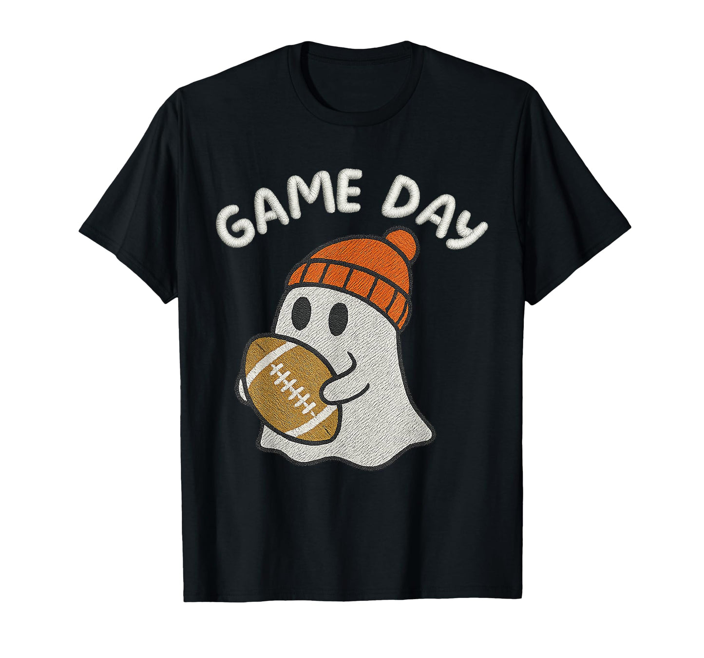 Football Game Day Ghost Halloween Outfit Gifts Family Party T-Shirt
