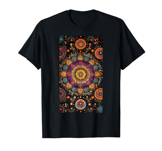 Geometric Mandala Patterns Bohemian Psychedelic T-Shirt