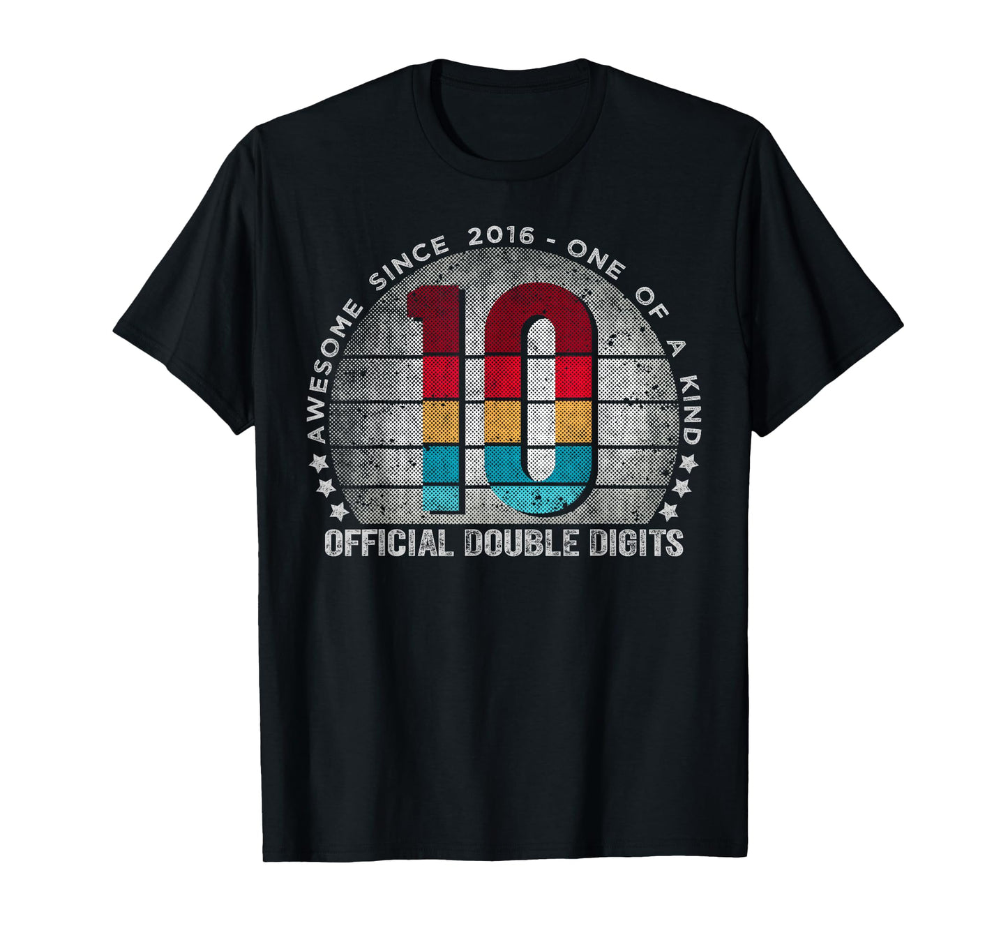 Official Double Digits 10 Year Old Gifts Vintage 2016 Boys T-Shirt