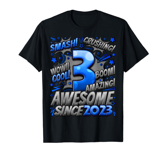 3 Year Old Gifts for Boys 3rd Birthday Boy 3 Year Old Boy T-Shirt