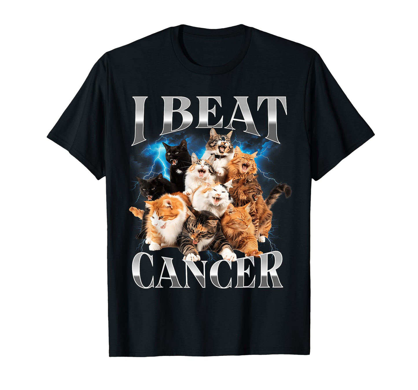 I Beat Cancer Survivor - Funny Cat Meme - Bootleg T-Shirt
