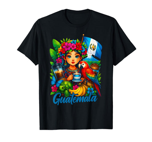 Guatemalan Flag Guatemala Women Hispanic Siesta Pride T-Shirt