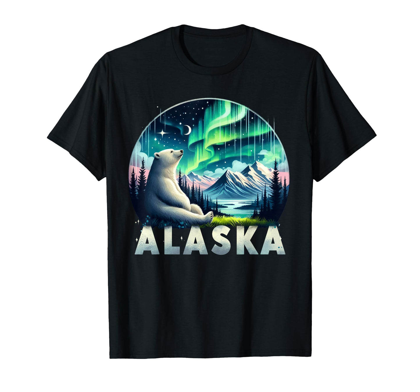 Alaska Northern Lights Aurora Viewing Vacation Alaska Trip T-Shirt