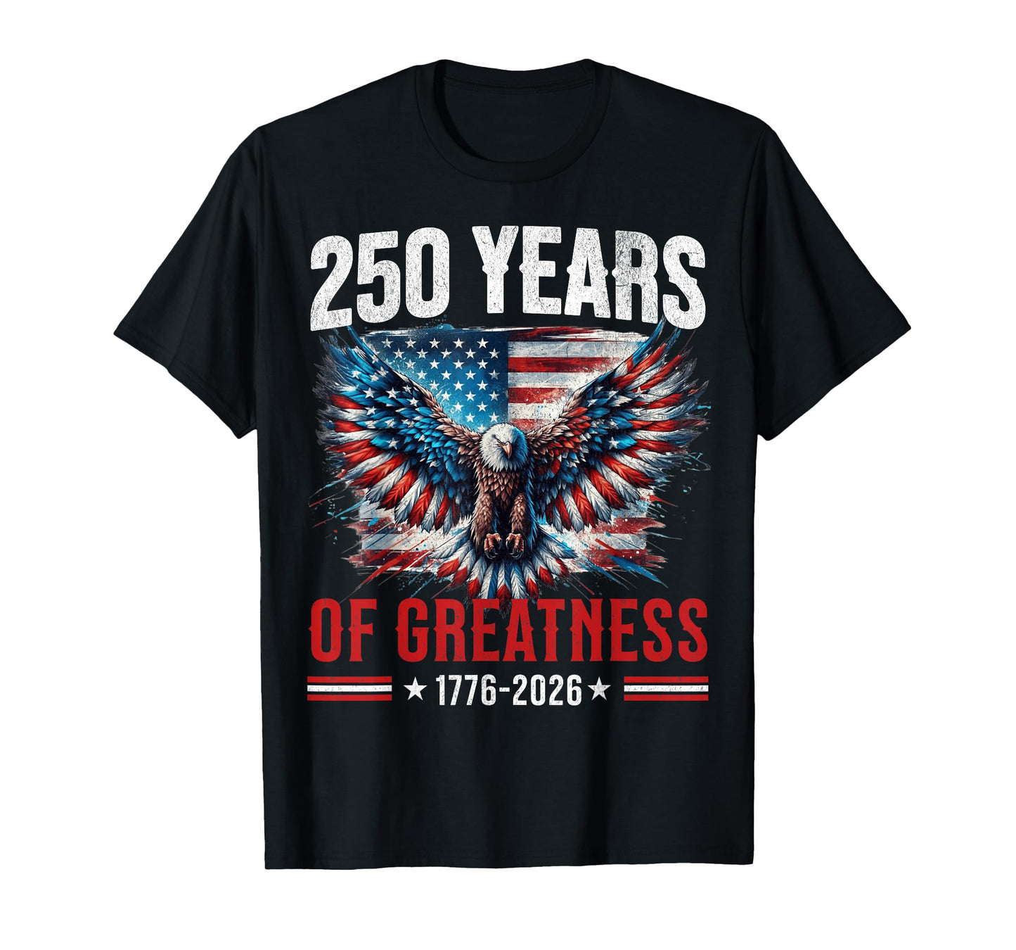 Patriotic USA Flag 250th Anniversary 4th of July 1776 2026 T-Shirt