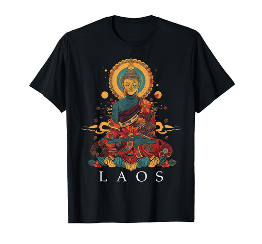 Laos Buddha Vintage Buddhist Souvenir T-Shirt