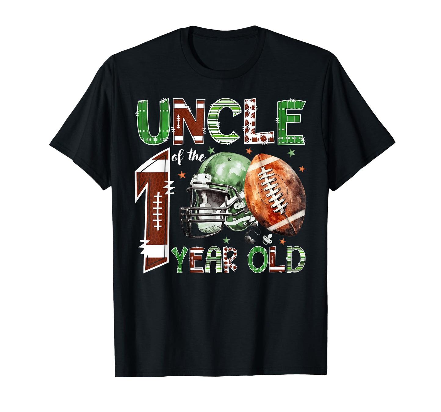 Uncle of The 1 Year Old Football Lover 1st Birthday Boy T-Shirt