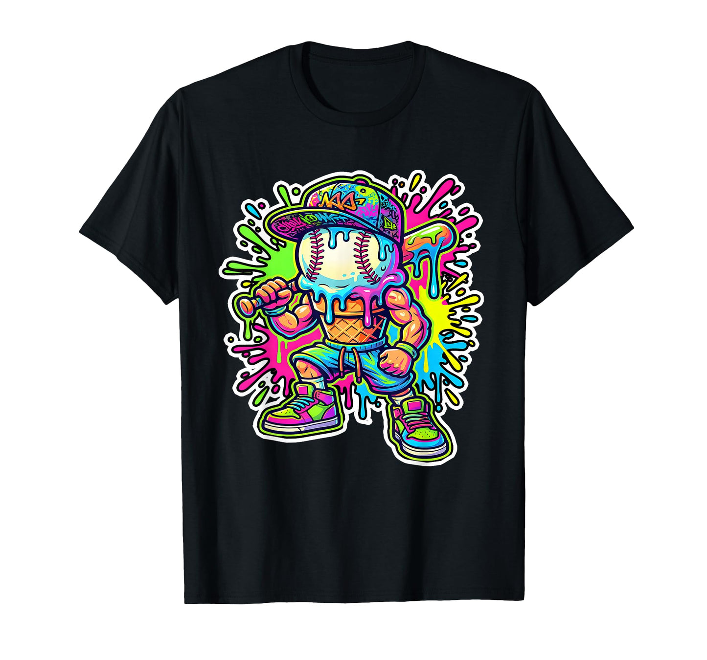 Baseball Boys Clothes for Boys Ice Cream Drip Baseball Stuff T-Shirt