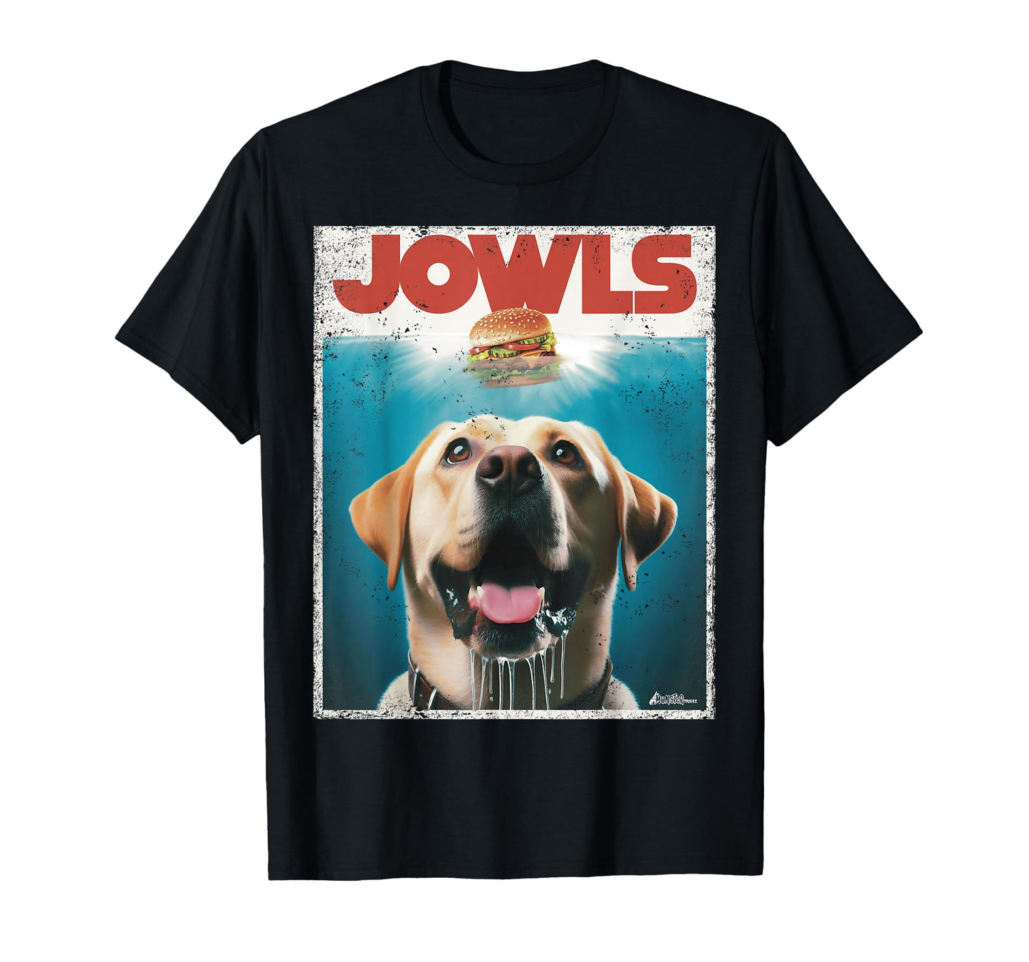 Funny Yellow Lab Jowls Top, Labrador Retriever Dog Mom, Dad T-Shirt