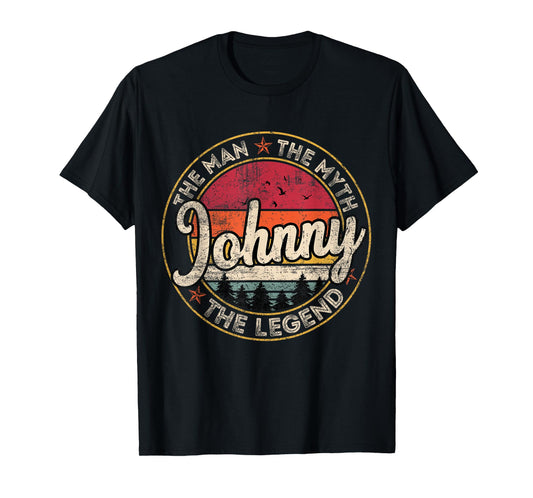 Johnny The Man The Myth The Legend Personalized Name T-Shirt