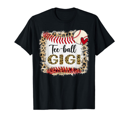 Leopard Tee-ball Gigi For Softball Player T-Shirt