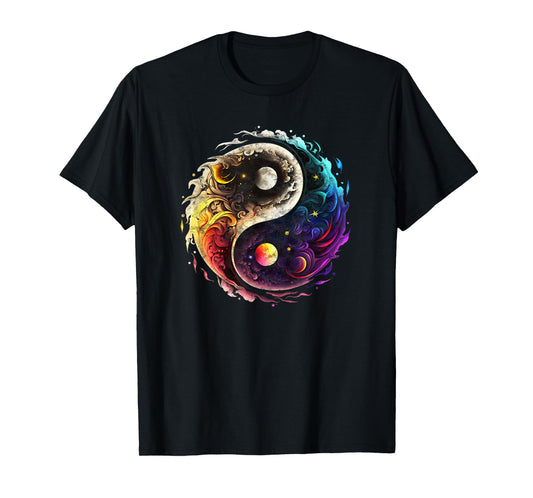 Yin Yang, sun, moon, universe, Tai chi, Qigong, yoga, Taoism T-Shirt