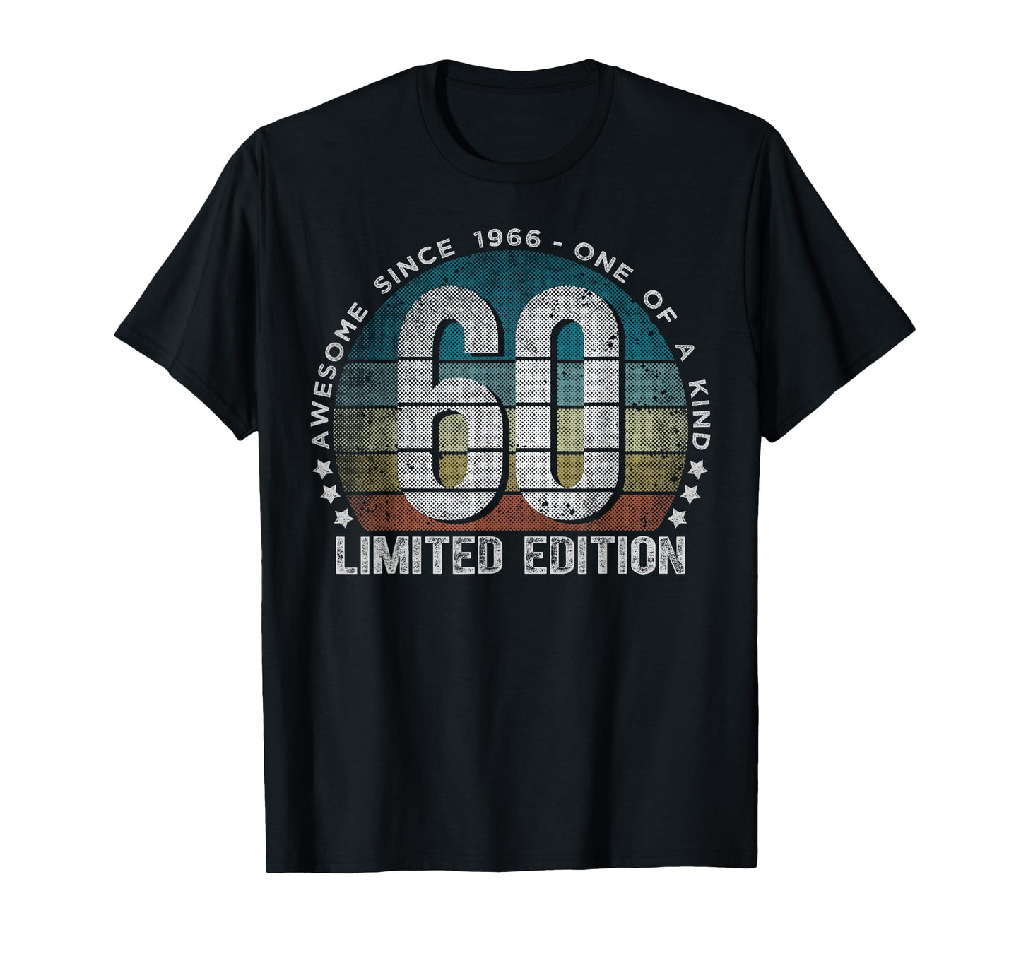 60 Year Old Gifts Vintage 1966 Limited Edition 60th Birthday T-Shirt