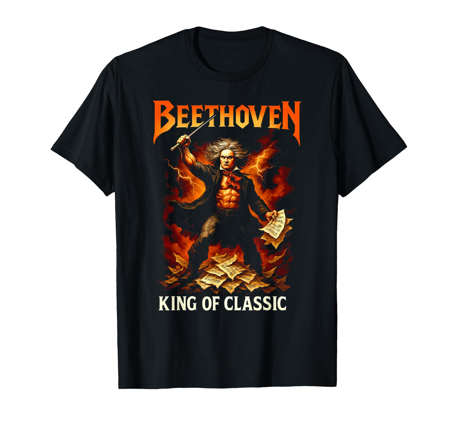 Beethoven Power Metal Classical Music Composer Album T-Shirt